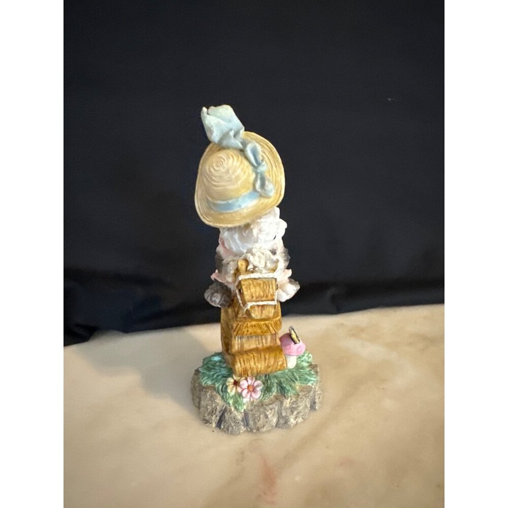 Westland 1997 $4086 Cat Rocking Kitty Figurine On Rocking Chair Spring Decor Bun - Picture 5 of 7